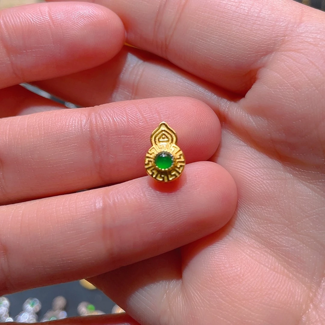 翡翠银S925镶嵌吊坠(不含链)