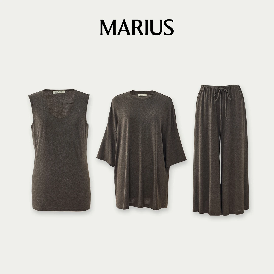 MARIUS“散步套3.0”极简风套装休闲时尚针织舒适百搭