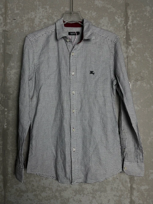 未使用 BURBERRY/博柏利 3*1/博柏利黑白格纹长袖衬衫/09856/JP