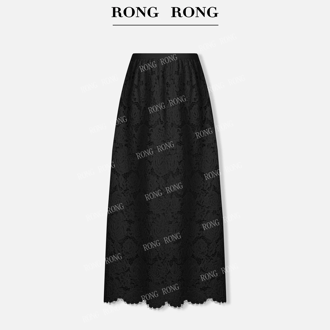 溶溶【幻境仙风】RONGRONG 花纹刺绣蕾丝叠穿罩裙半身裙E-BZ8969262