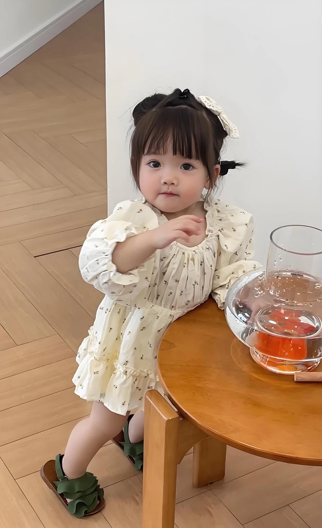【Ponyo】早秋·可爱女宝宝春秋公主小碎花包屁连衣裙洋气甜美哈衣