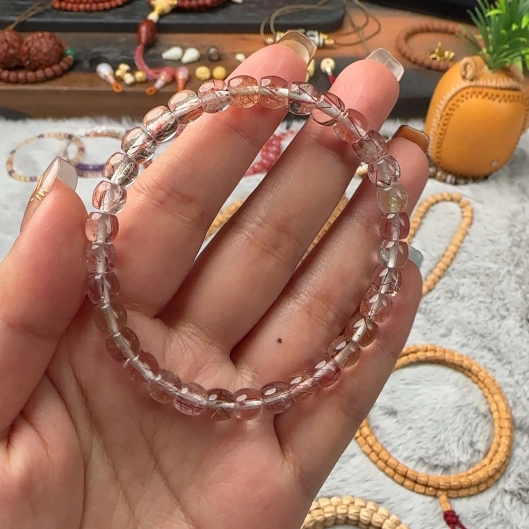 未镶嵌发晶手串发晶多宝