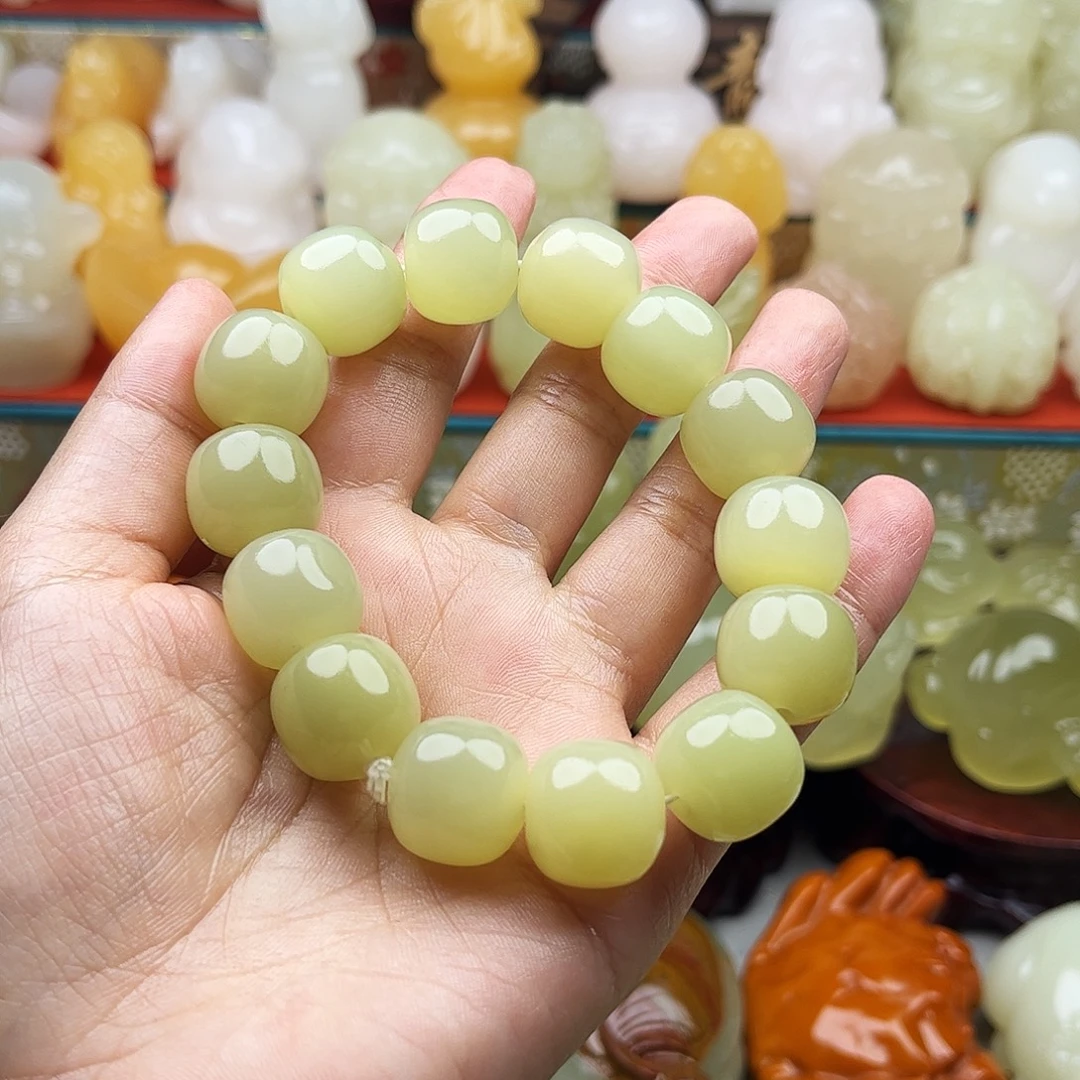 大***蛋石材手串手把材料