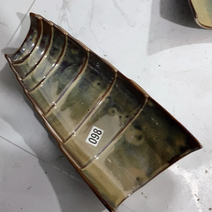 瓷片五厂窑变异形盘子