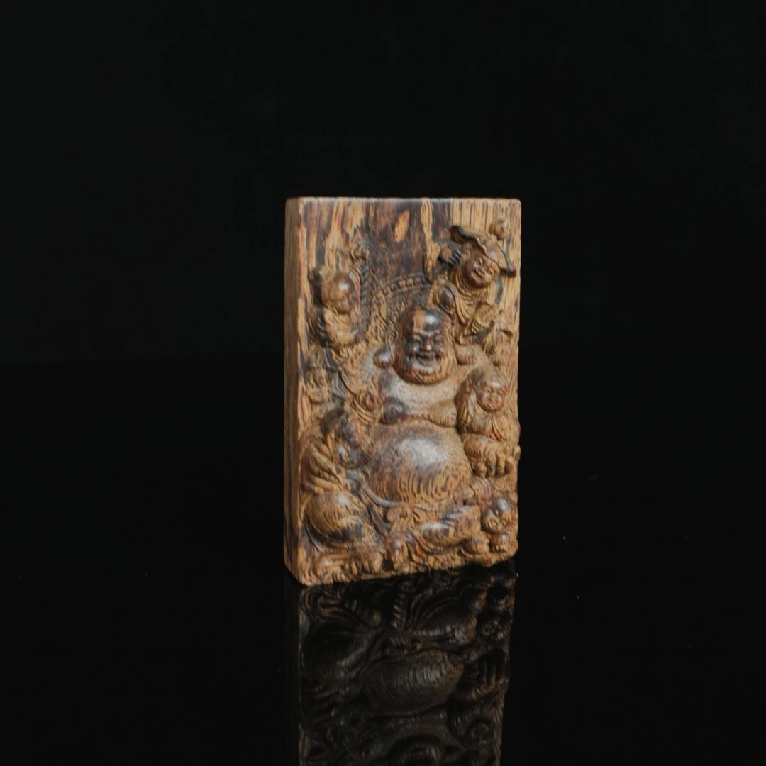 DY-C1370 金丝菩萨棋沉水五子笑佛（461牌） 5.9x3.8x1.6cm 26g