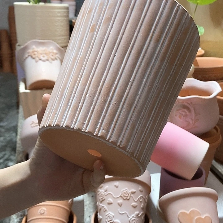 15×16复古直纹盆1个