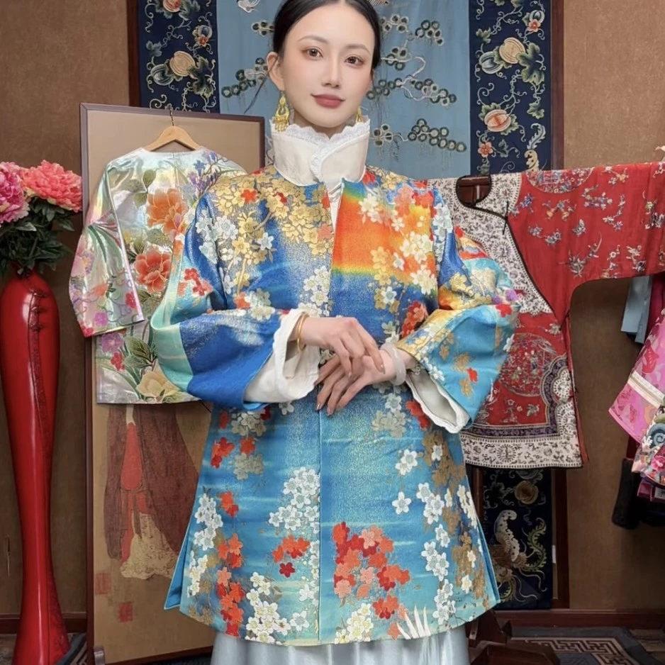 常规款薄款秋季短外套复古风衣走秀花色百搭