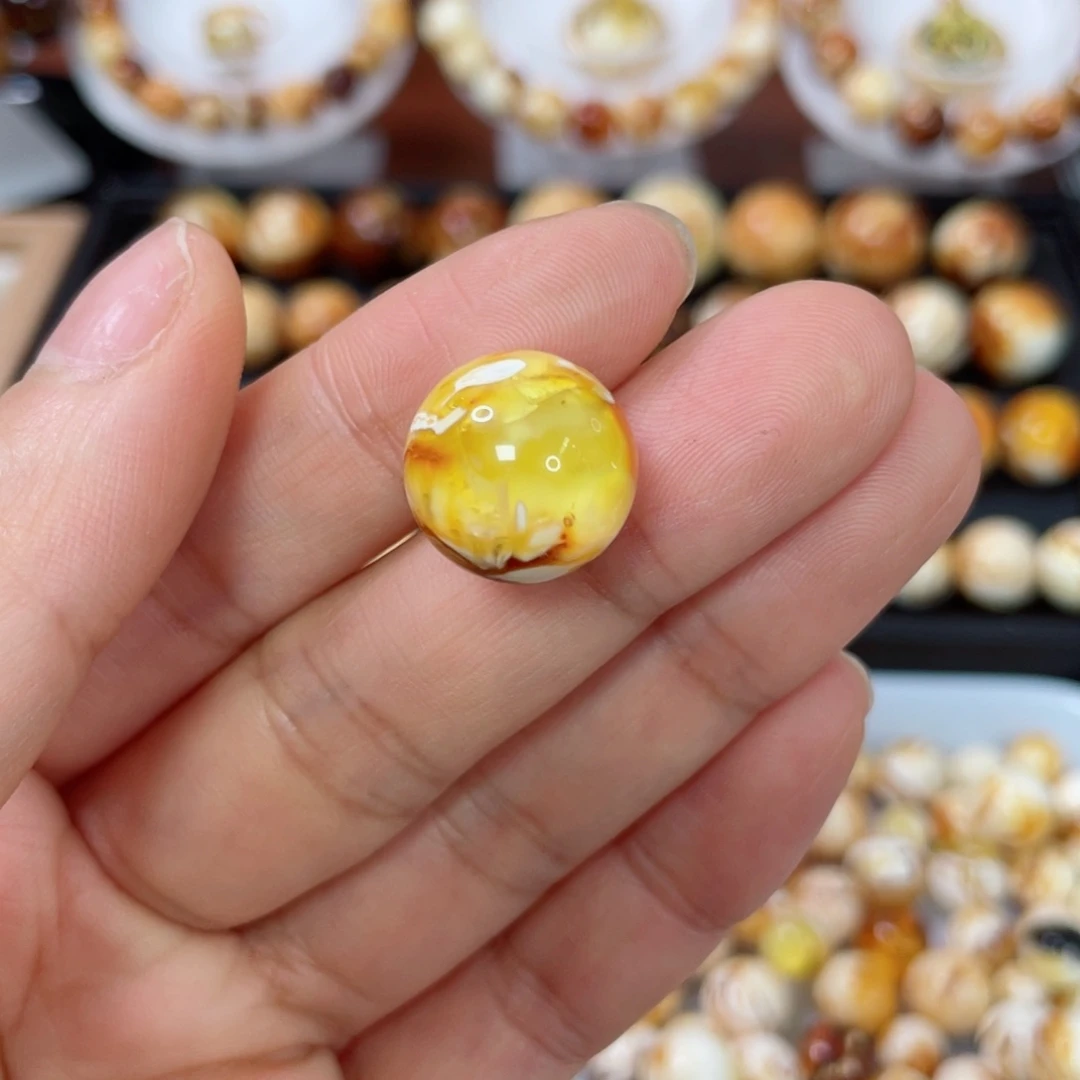 裸石琥珀未镶嵌花****）蜜蜡尺寸14.8
