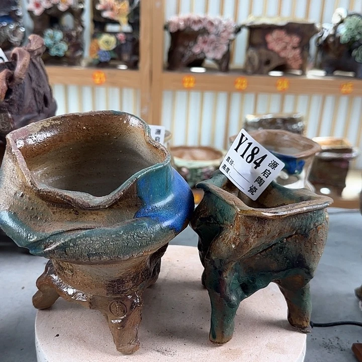 紫砂花盆景德镇陶瓷花盆184