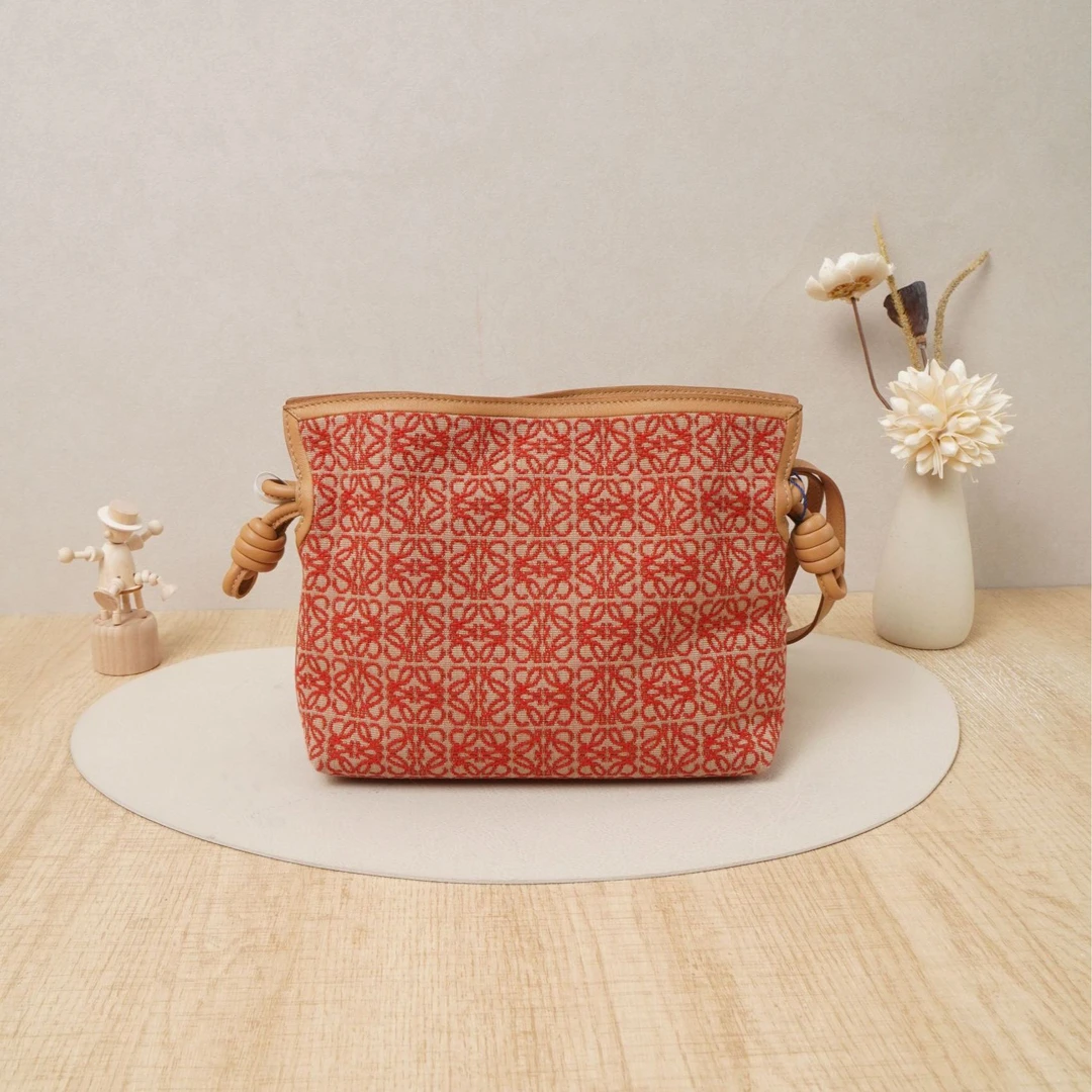 95新 LOEWE/罗意威  罗意威福袋mini红色帆布/DS036433