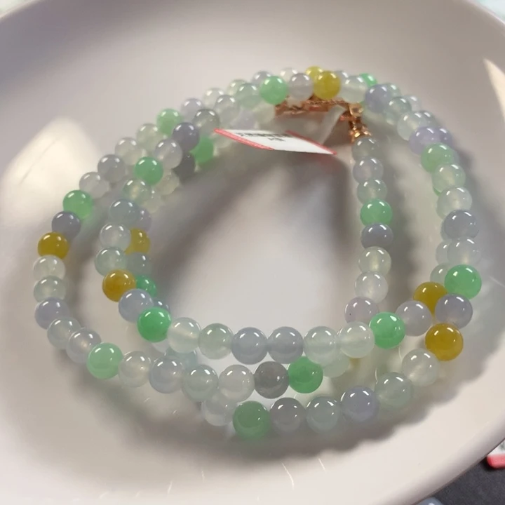 翡翠未镶嵌颈饰项链