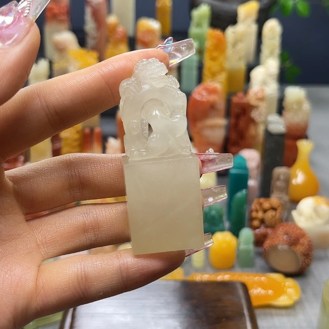 寿山石印石好*子包邮包刻8263