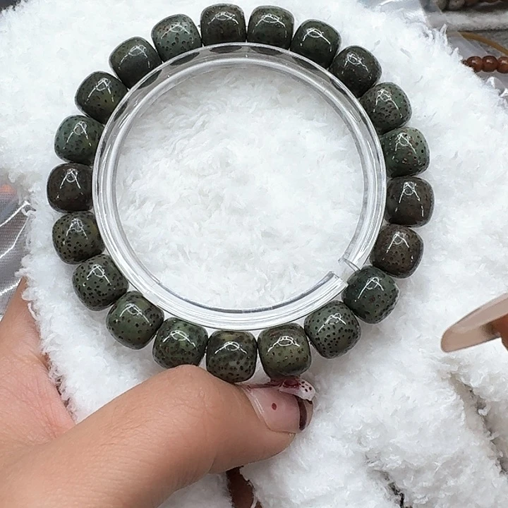 星月菩提手串101高端满绿星月菩提11桶单圈