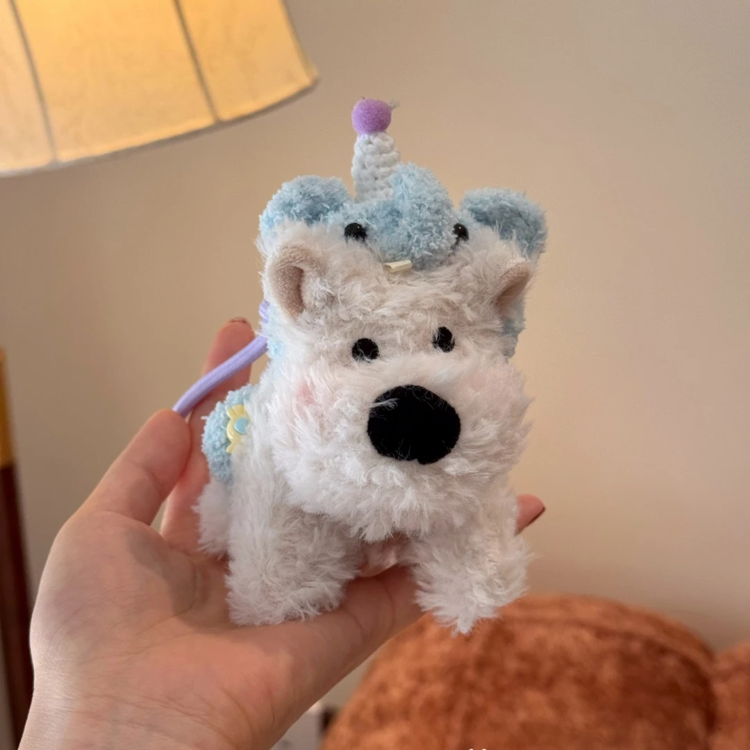 可爱大象头套潦草小狗包包挂件卡通毛绒玩偶西高地汽车钥匙扣礼物