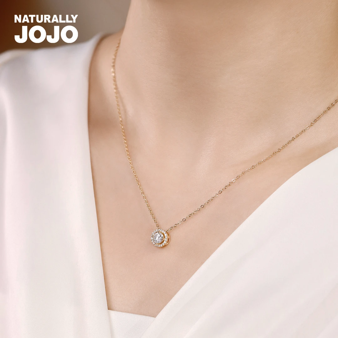 钛钢锆石项链 ins简约百搭精致颈链单锆石圆圈项链女个性锁骨链