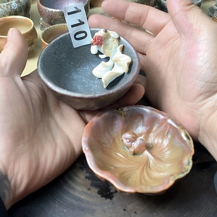 杯一**间手工粗陶、柴烧茶器