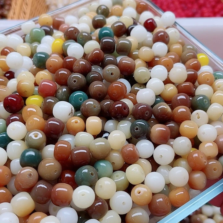 白玉菩提吊坠瑕疵10彩色混珠100颗卡灯牌宠200颗