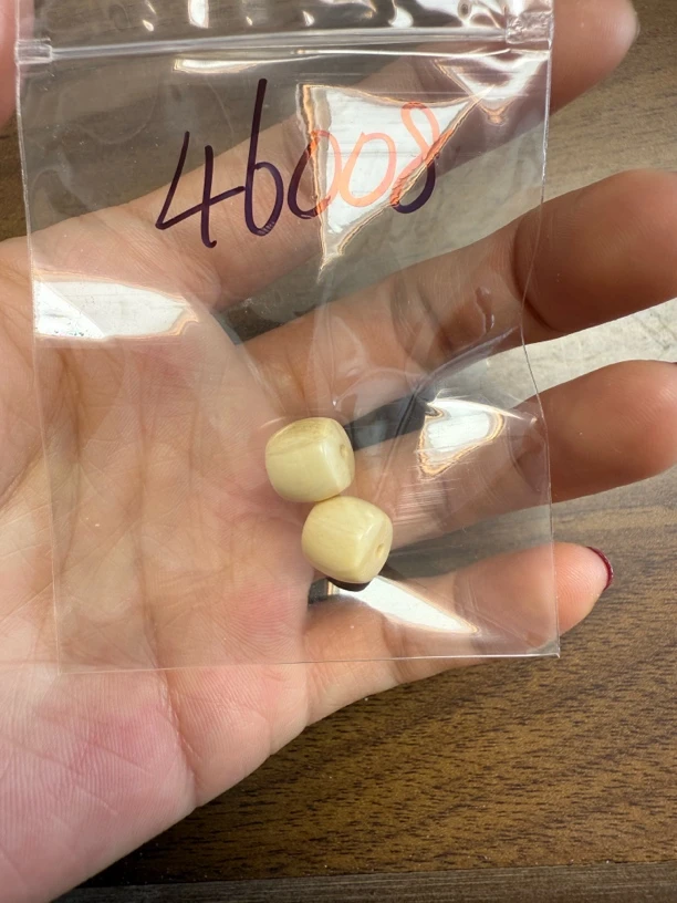 46008猛犸牙直切对珠配饰