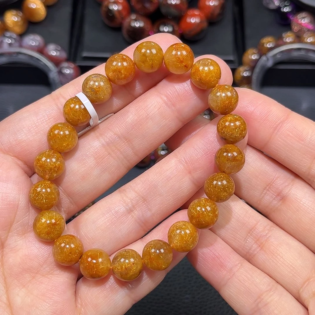 钛晶花手链A9.5未镶嵌水晶T****?