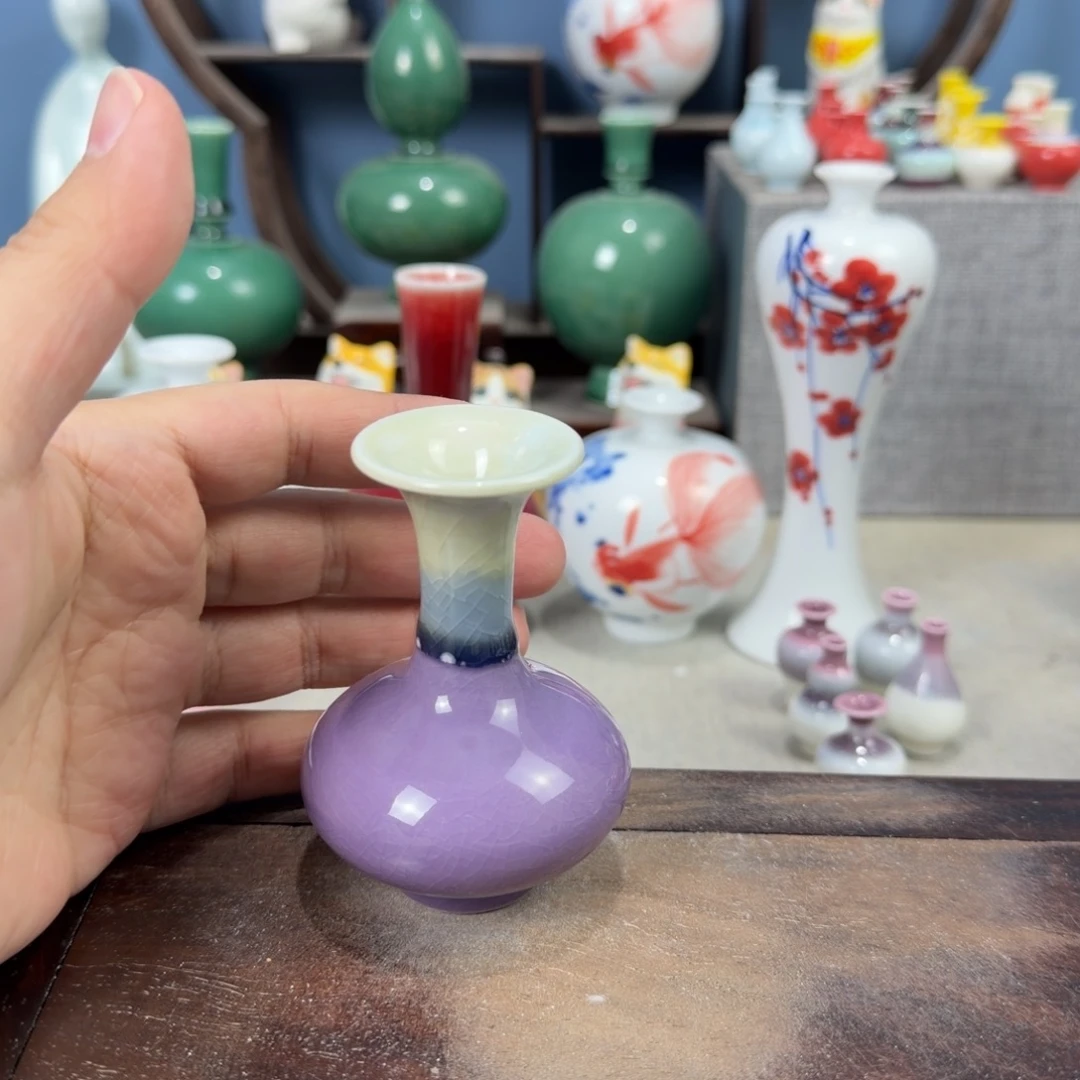陶瓷手工小花器摆件
