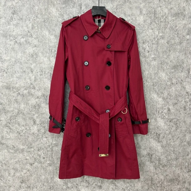 95新 BURBERRY/博柏利 Burberry红色风衣外套