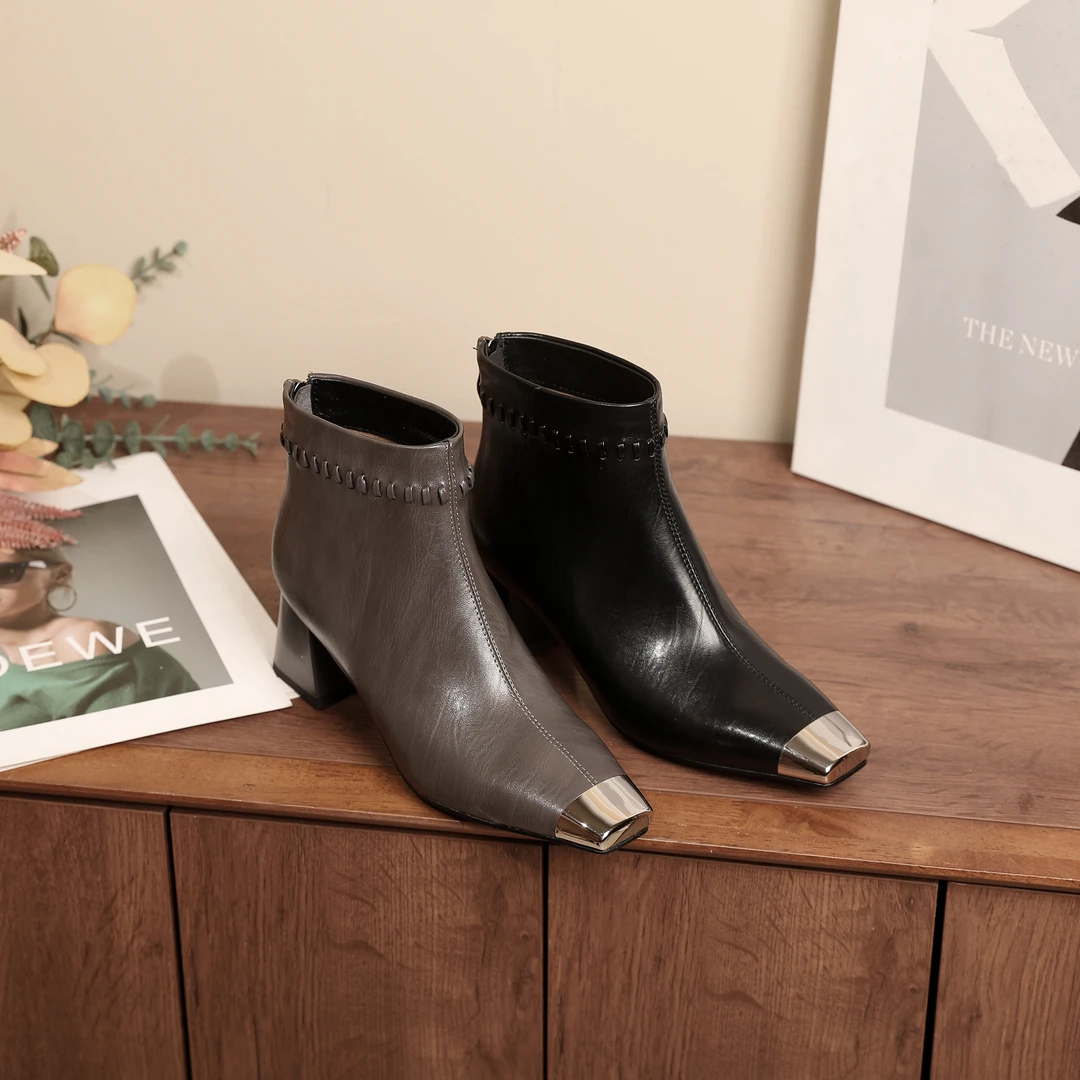 4.5CM2025秋冬季新款时尚真皮百搭皮鞋X031