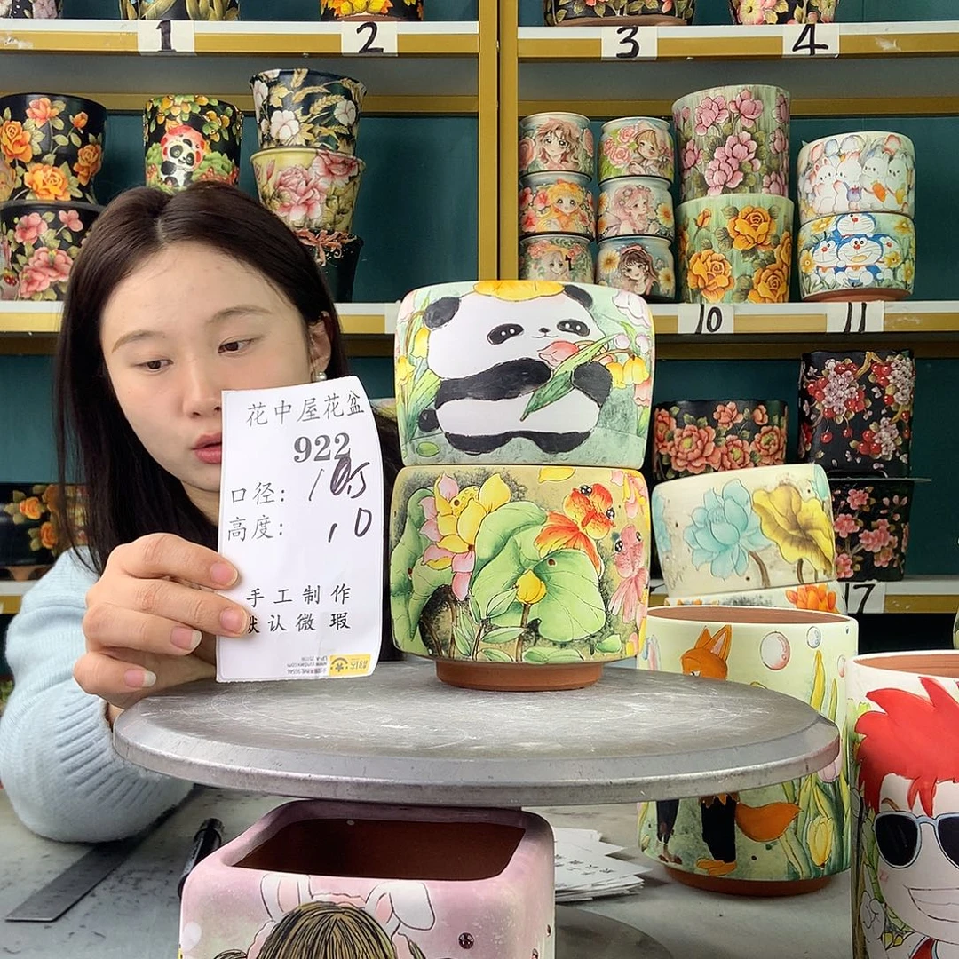 陶景德镇手工花盆922