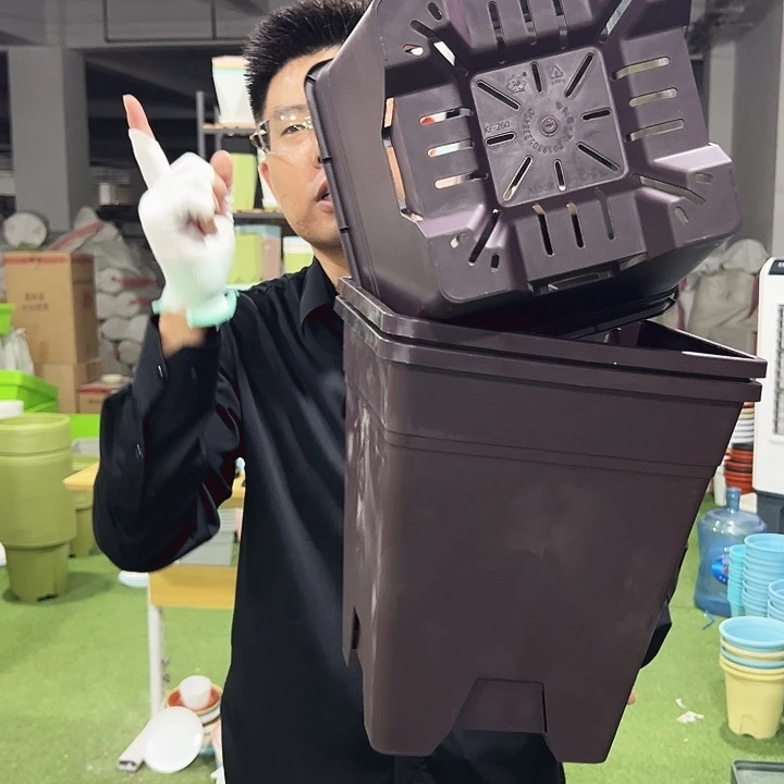 方盆口26高28紫砂色3只无托