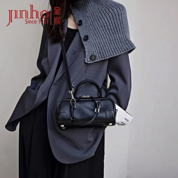 Jinho/金猴真皮法式单肩斜挎包包包女手提包包女款爆款2024新款