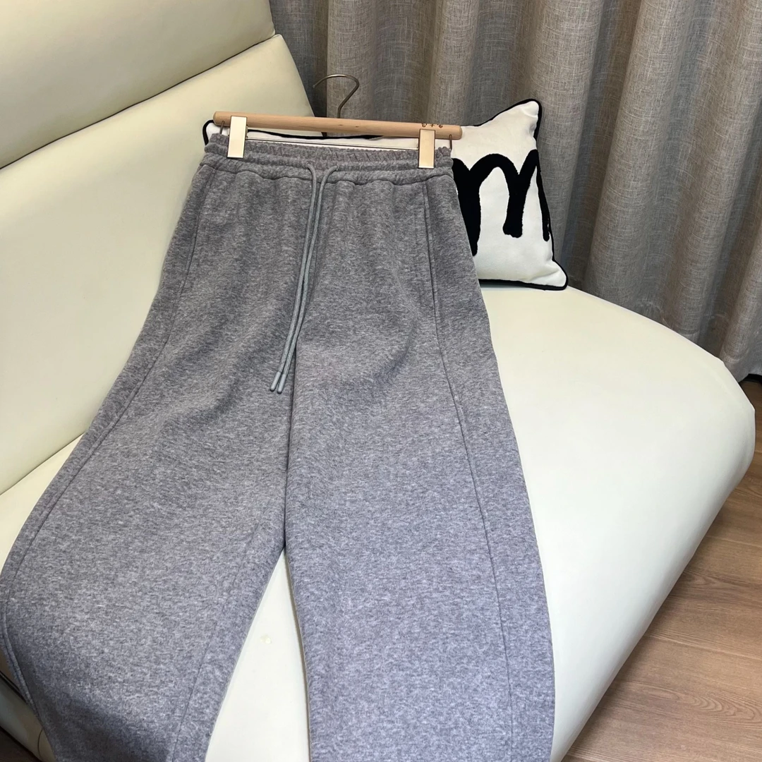 【灰宝】简约风秋冬加绒保暖显瘦百搭女裤子 242238