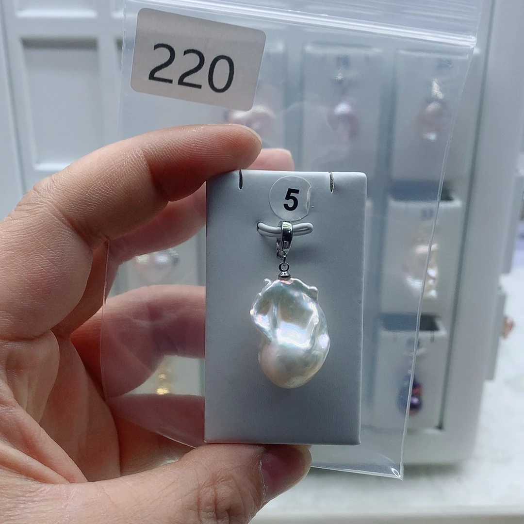 合金淡水珍珠吊坠(不含链)