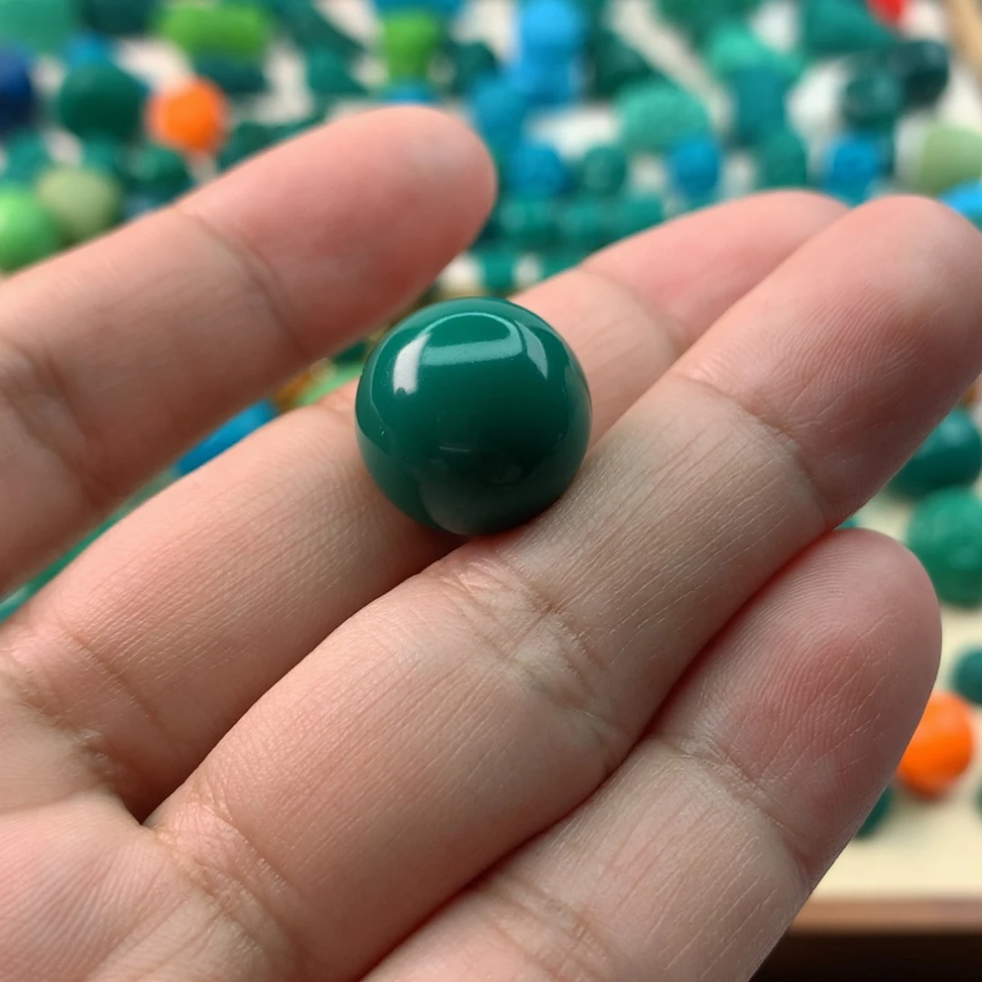 琉璃颈饰精工光面圆珠15