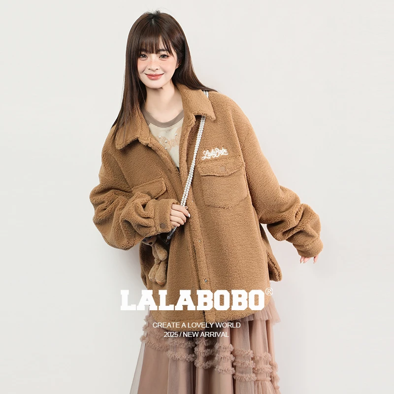 LALA立体小熊毛绒外套LBEC-WSDR11