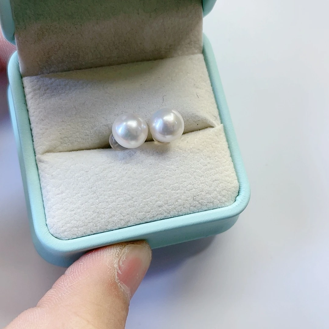 海水珍珠耳饰18K金镶嵌