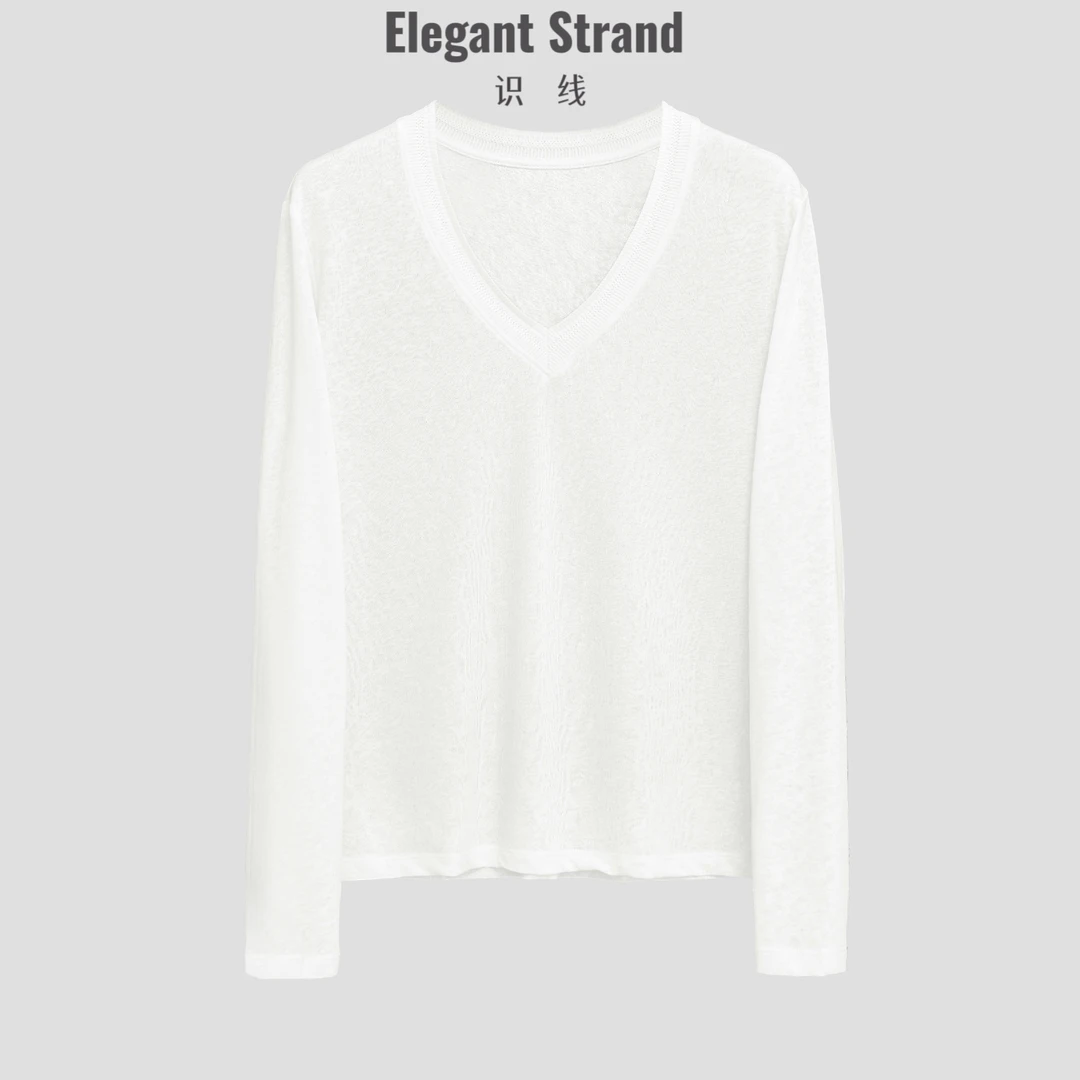 识线·雨露麻透气凉感长袖家居服空调打底衫