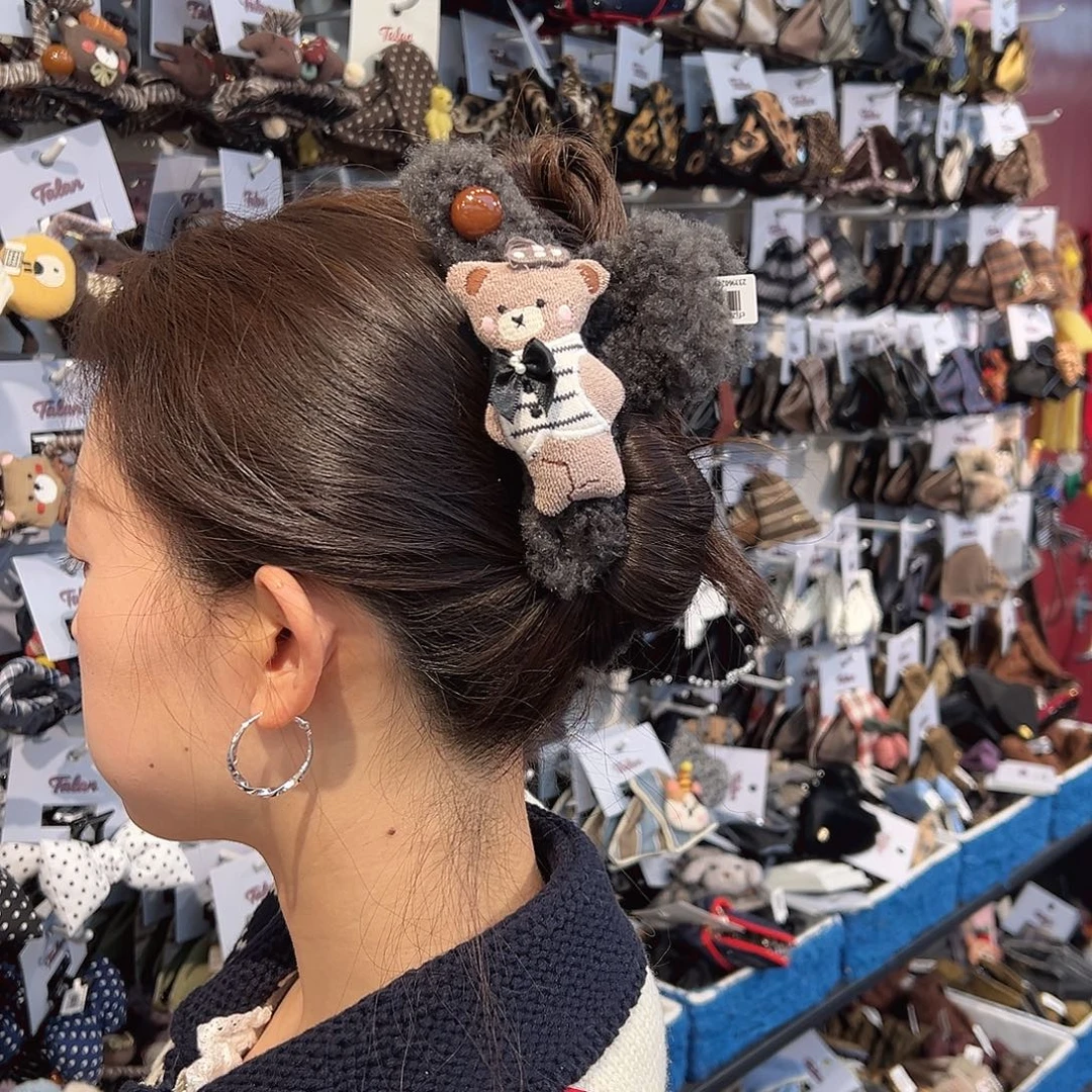 布艺铁合金小熊抓夹