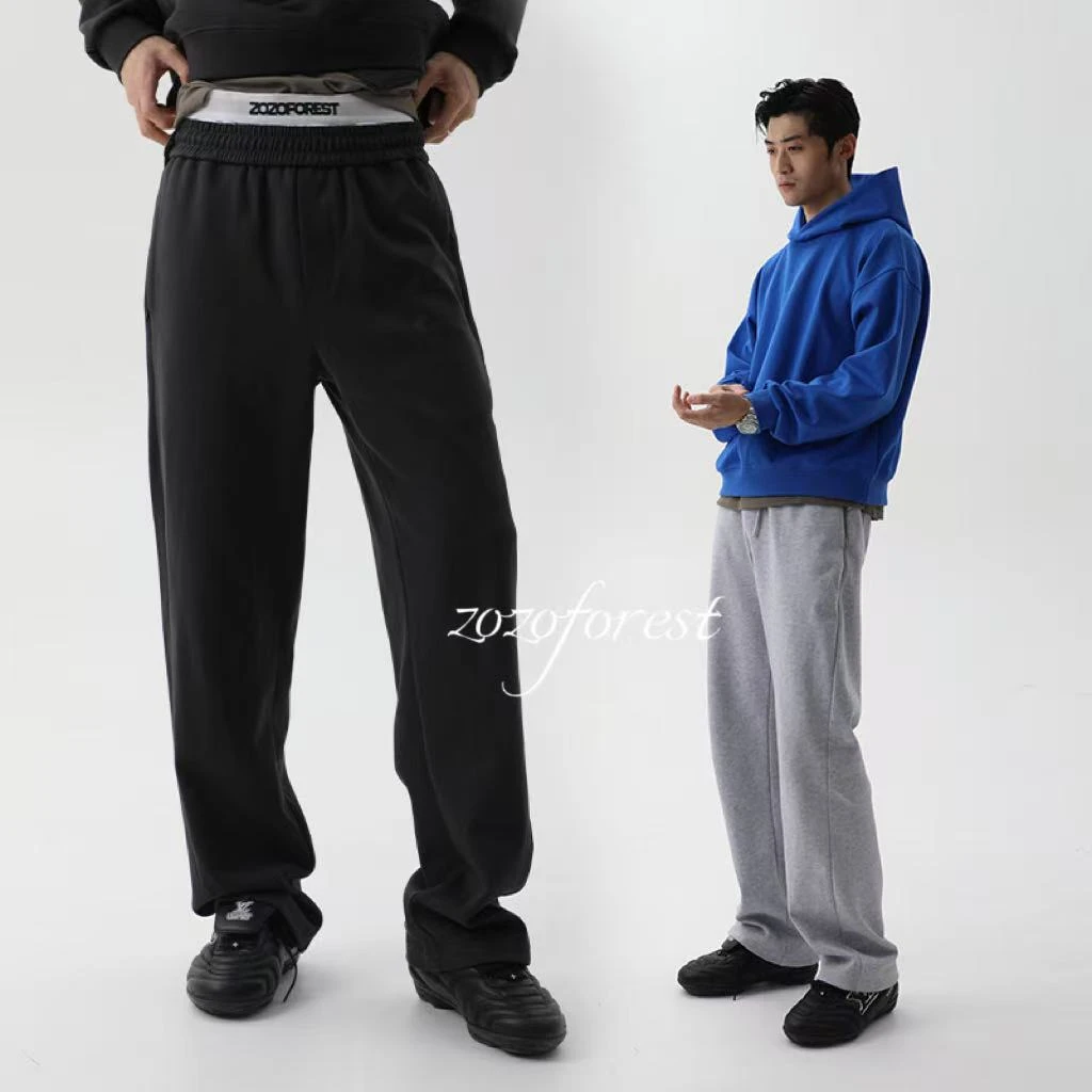 ZOZOFOREST“LU改良骨棉”高质感重磅纯色基础休闲卫衣卫裤遛狗套装
