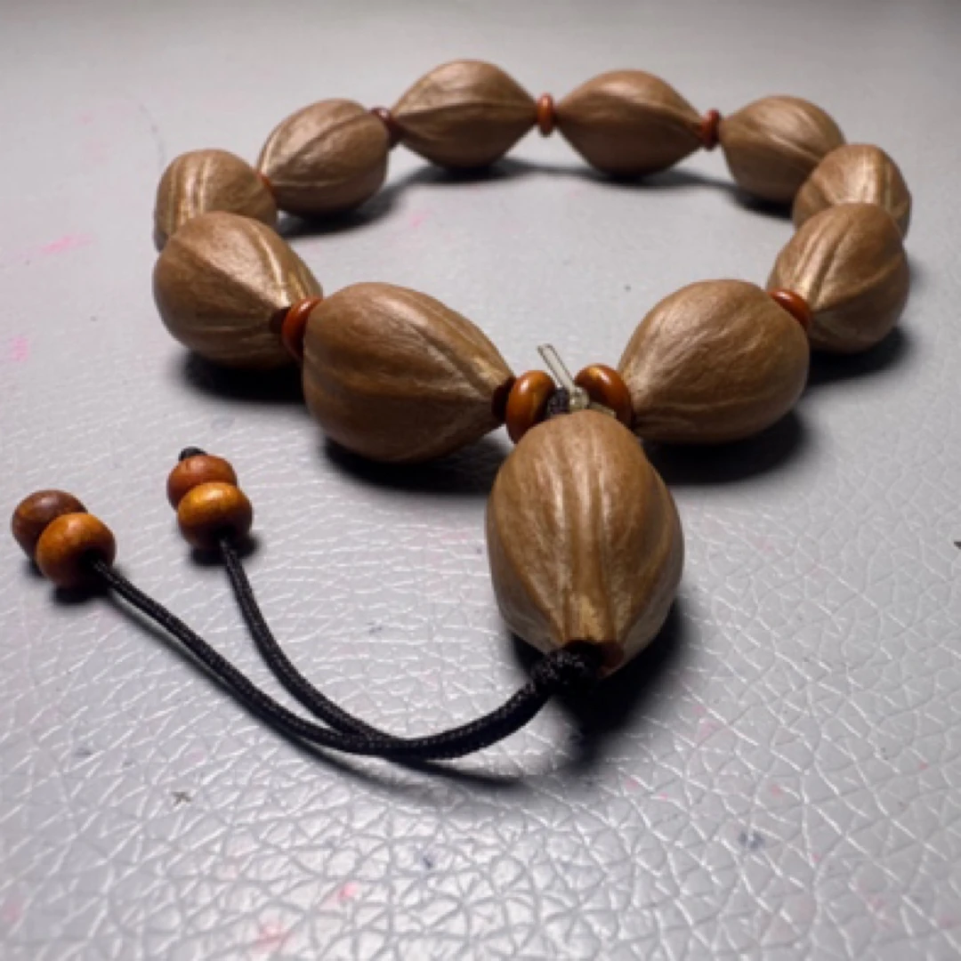 橄榄核小金条原皮素串无雕刻小尺寸手链手串