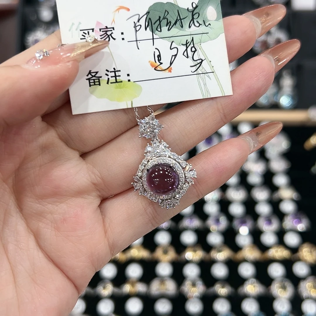 紫晶戒指银S925镶嵌戒指