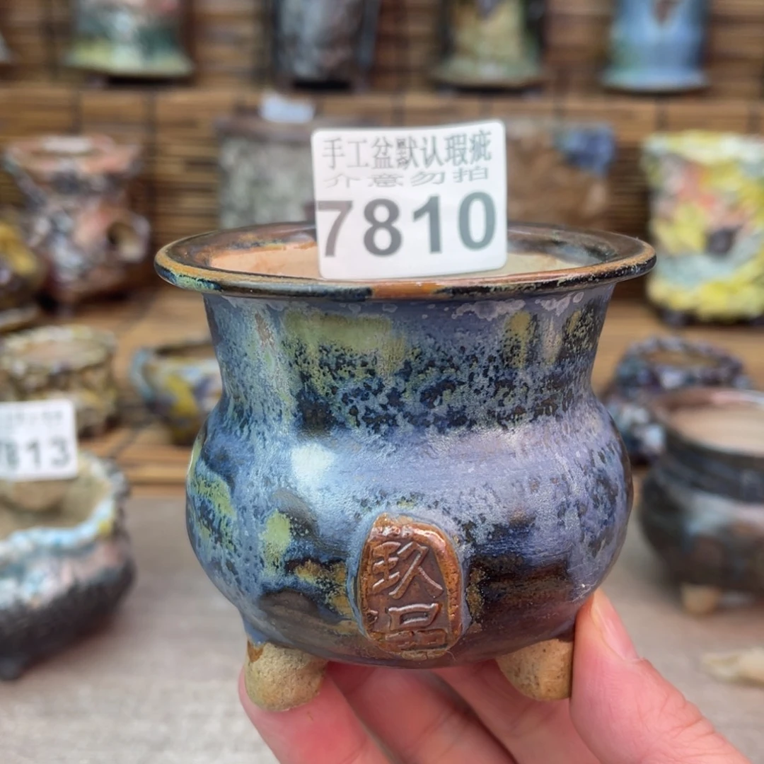 手工花盆默认瑕疵完美者勿拍