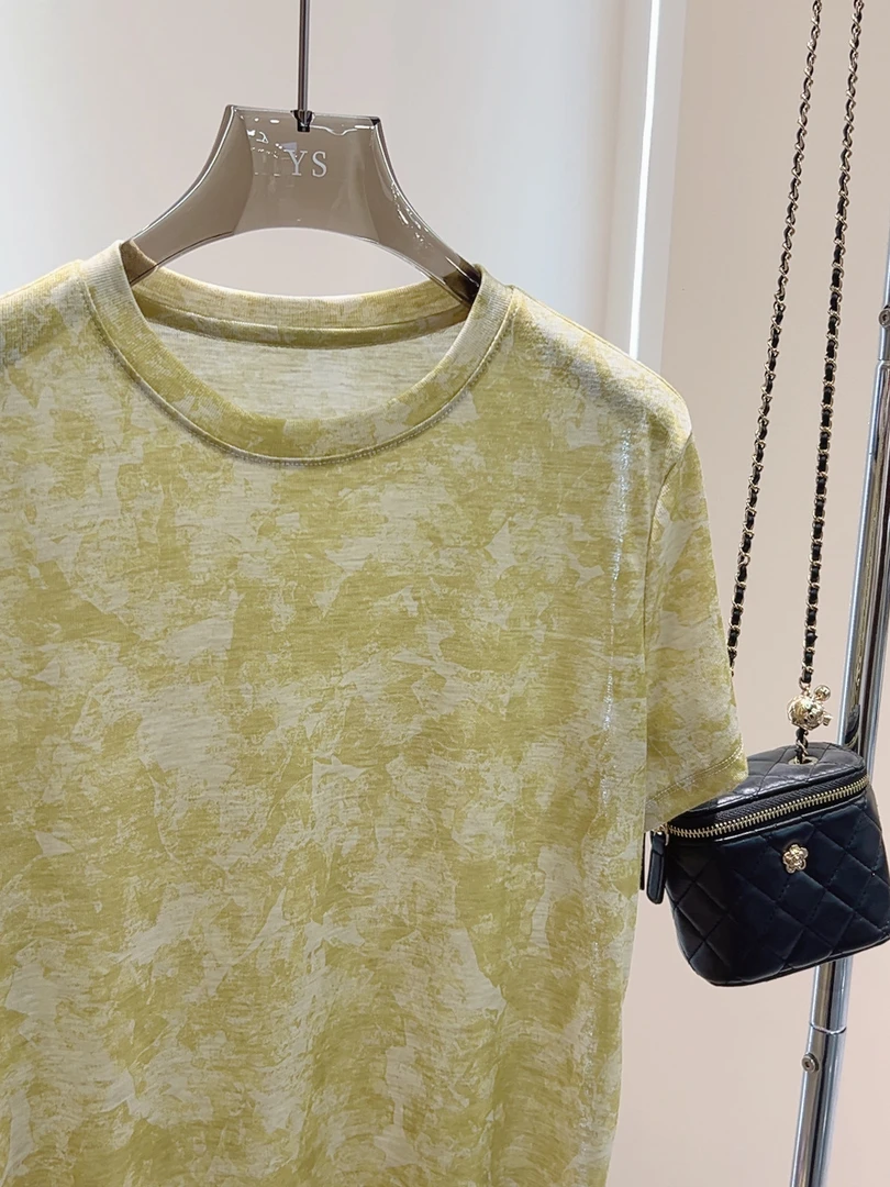 初秋家夏季新款香槟暖意短袖内搭衫