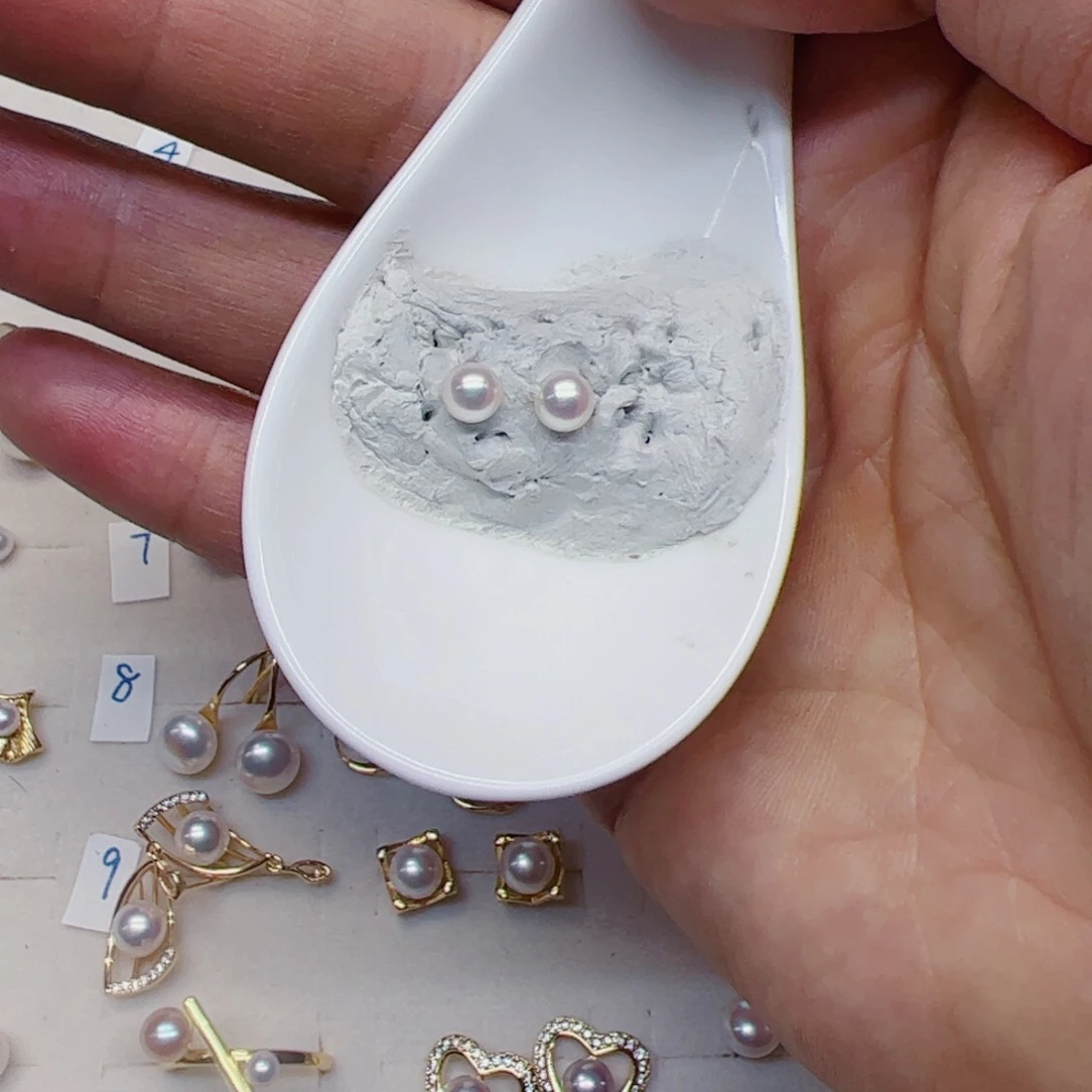 淡水珍珠耳饰合金