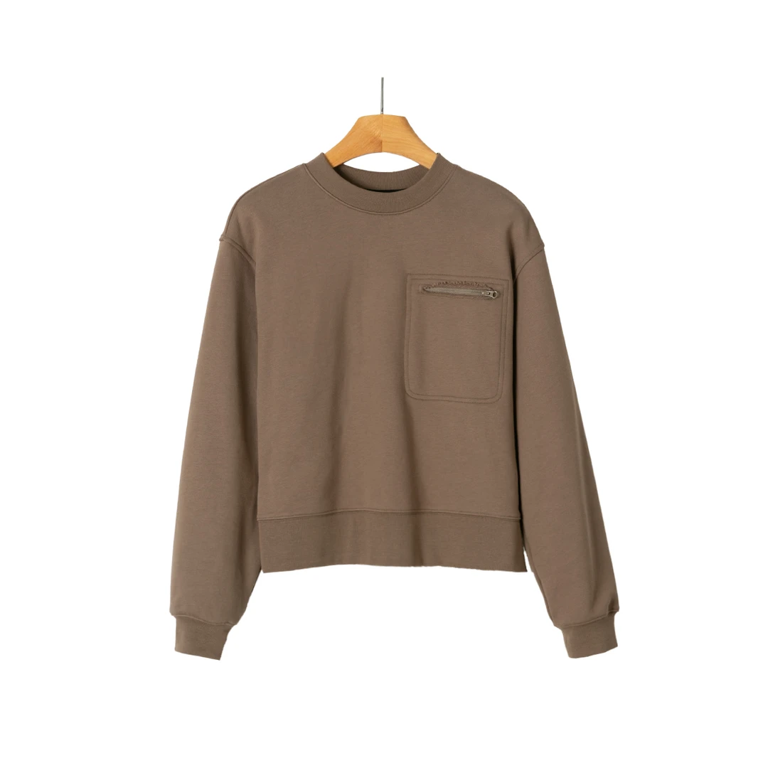 春秋季圆领休闲卫衣外套 33385A