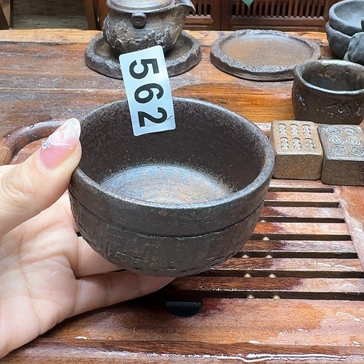 纯手工制作粗陶茶具