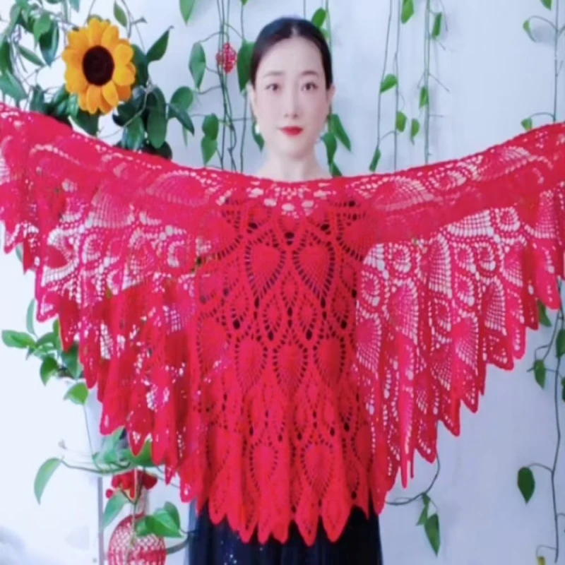 菠萝花披肩线上教程