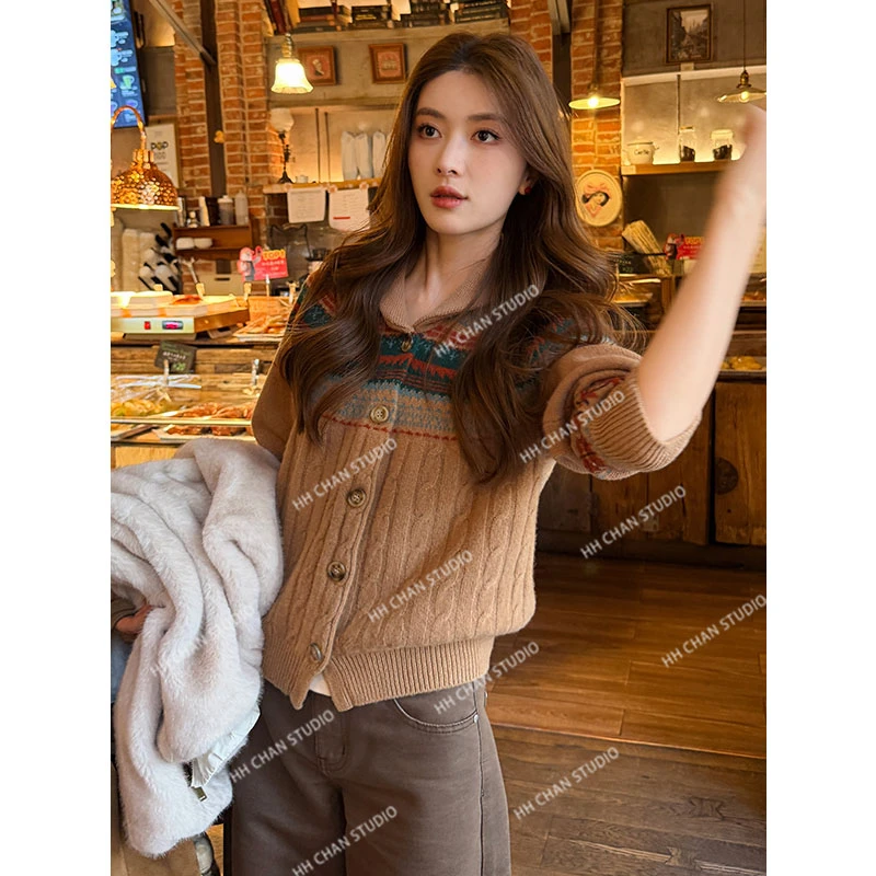 HH.CHAN “北欧氛围” 100%绵羊毛高智气质针织毛衫HH53G41917-KK