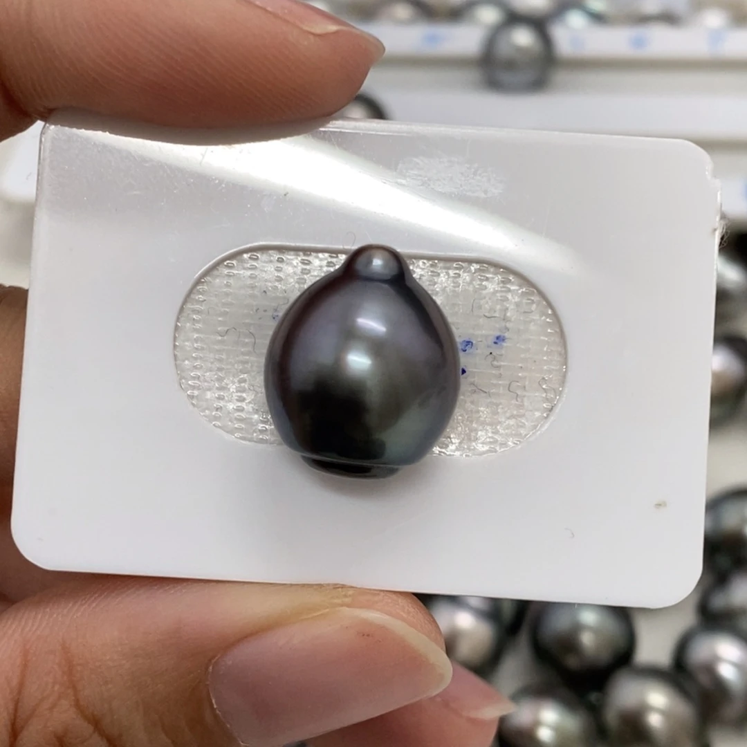 裸珠海水珍珠大溪地巴洛克无暇13.5m