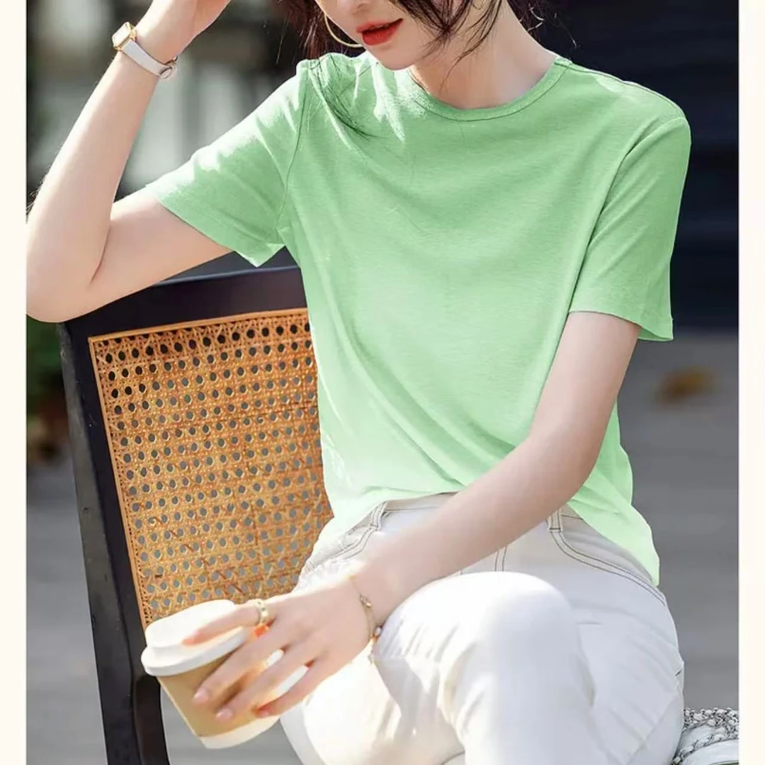 【意法-DME】NN827-时尚在设计感T恤圆领宽松夏季百搭显瘦