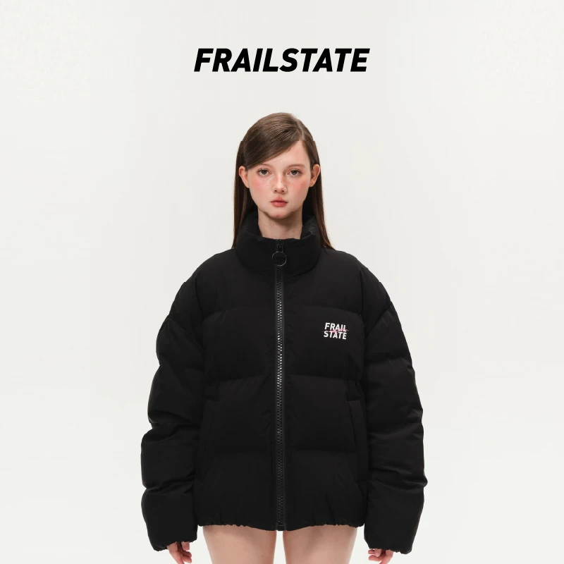 FRAIL STATE冬季立领保暖LOGO印花羽绒服