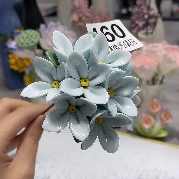 陶瓷纯手工捏花设计